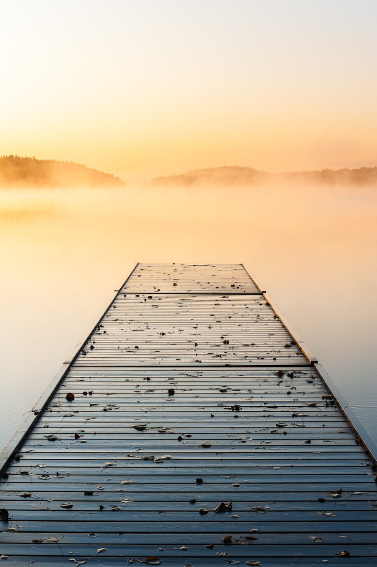 Soluppgång vid Stora Delsjön, Göteborg.