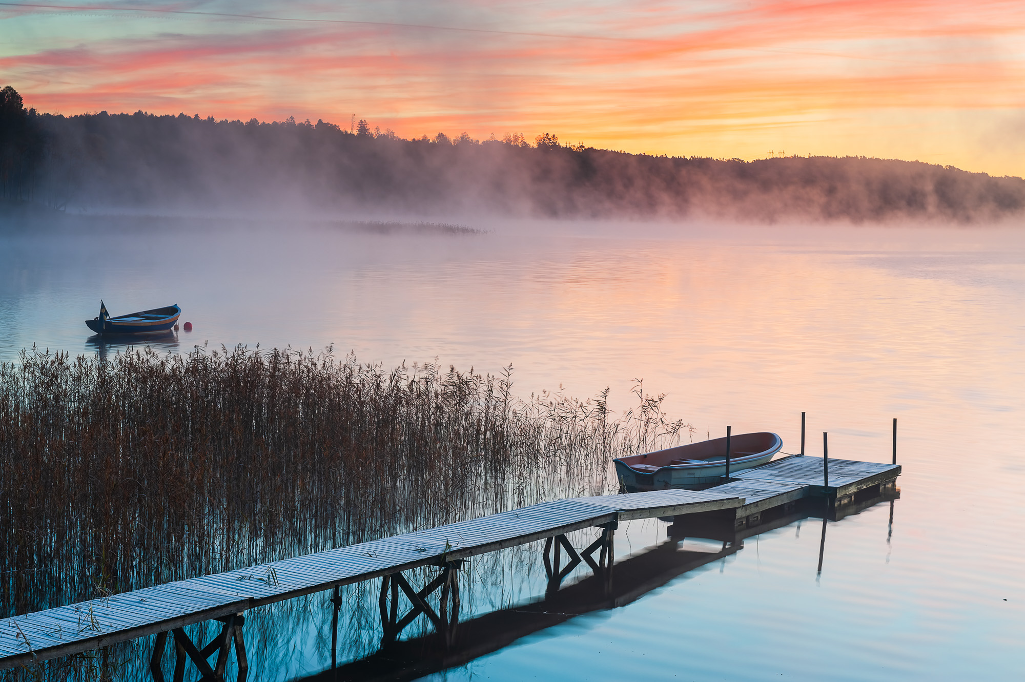 Soluppgång vid Rådasjön, Mölndal