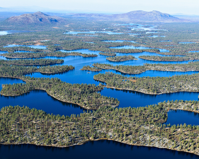 Flygbild över Rogen området