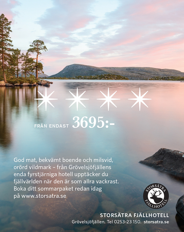 Välkommen till Grövelsjöfjällens enda fyrstjärniga hotell. Foto: Mikael Svensson