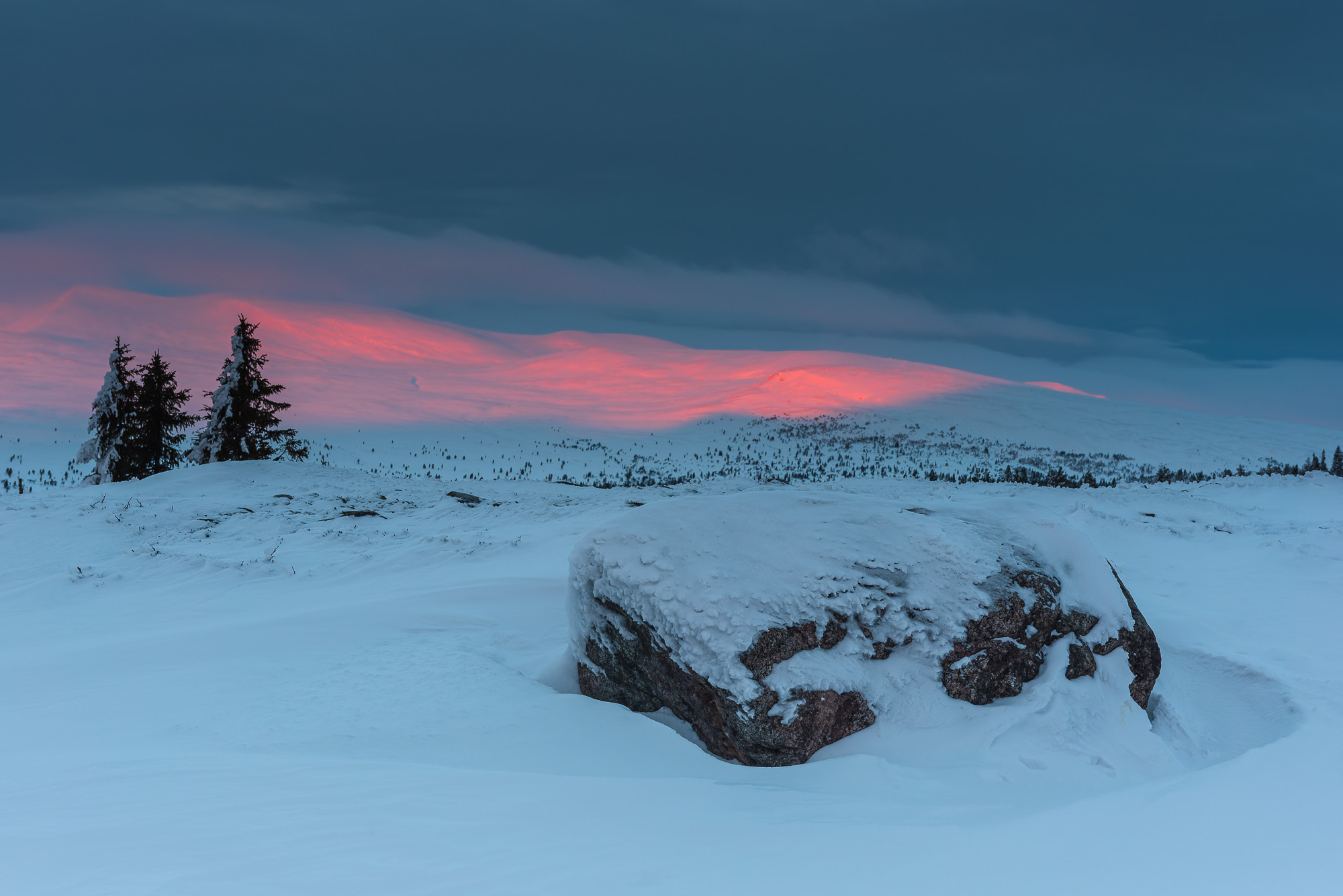 Soluppgång vid Grövelsjöfjällen