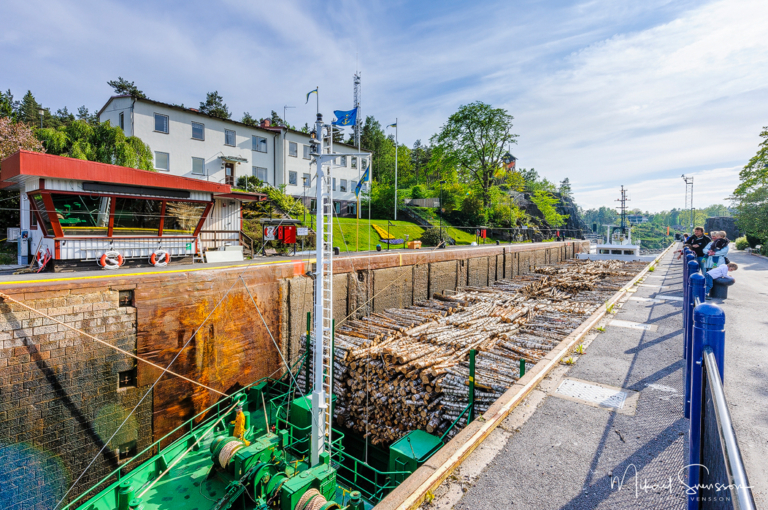 Nossan i Trollhättan slussar. Foto: Mikael Svensson