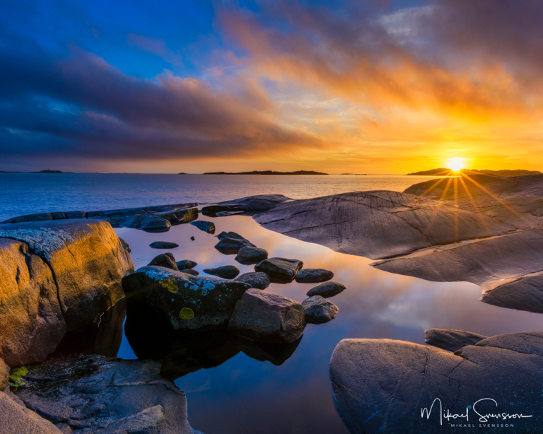 Solnedgång vid Smithska Udden, Göteborg. Foto: Mikael Svensson