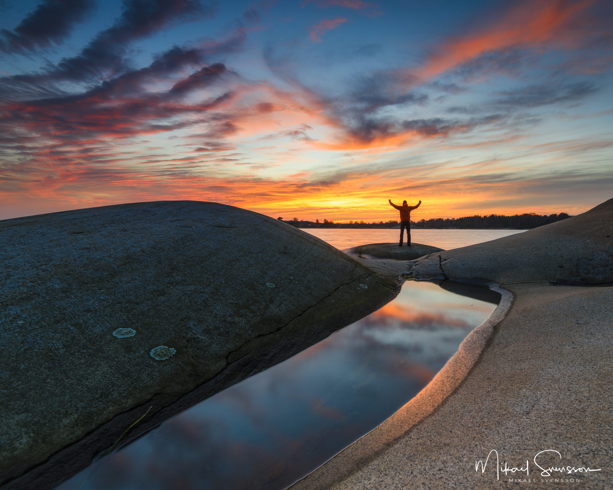 Solnedgång vid Ganlet, Göteborg. Foto: Mikael Svensson