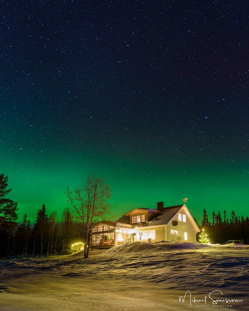 Norrsken vid Huskläppen, Dalarna. Foto: Mikael Svensson