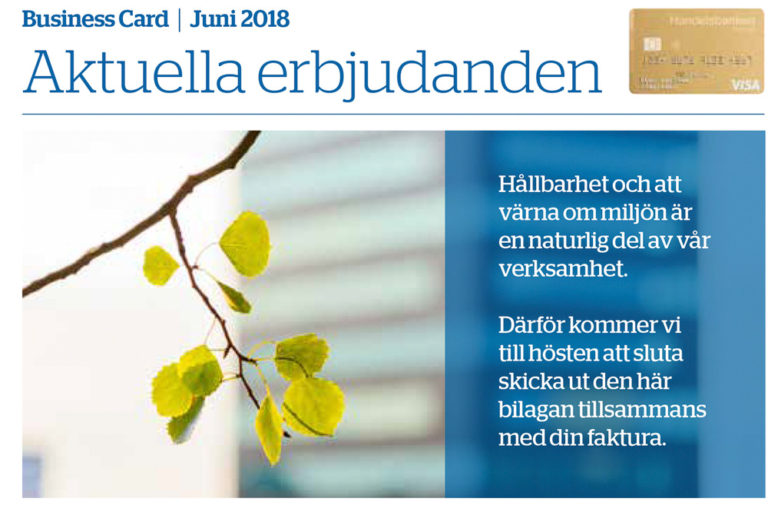 Handelsbanken Business Card - aktuella erbjudanden. Foto: Mikael Svensson, www.mikaelsvensson.com