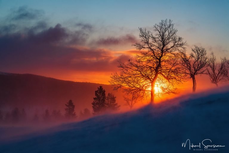 Soluppgång vid Grövelsjöfjällen, Dalarna