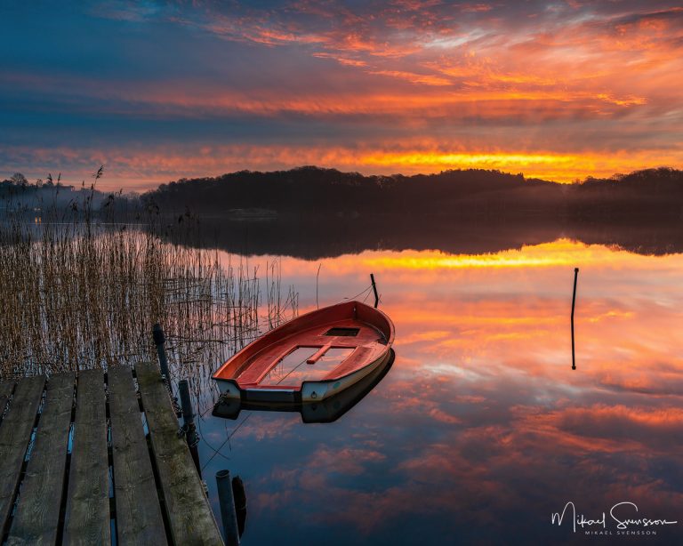 Soluppgång vid Stensjön, Mölndal. Foto: Mikael Svensson, www.mikaelsvensson.com