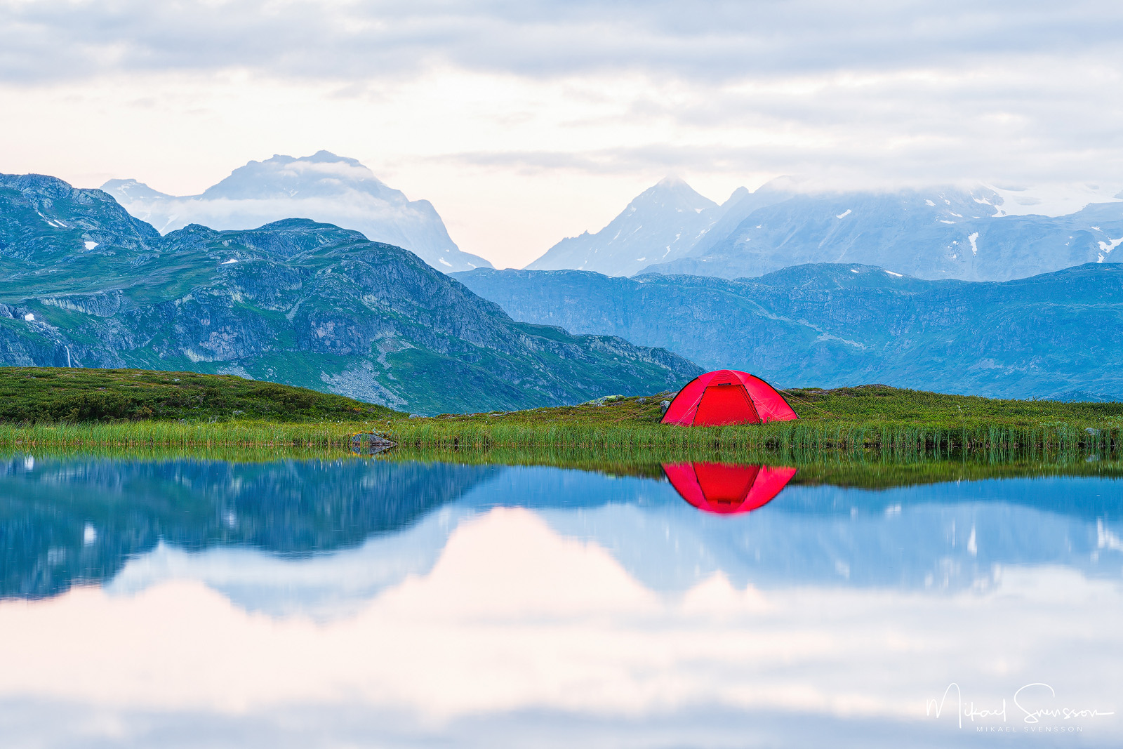 Tältning på Slettefjell, Norge. Foto: Mikael Svensson, www.mikaelsvensson.com