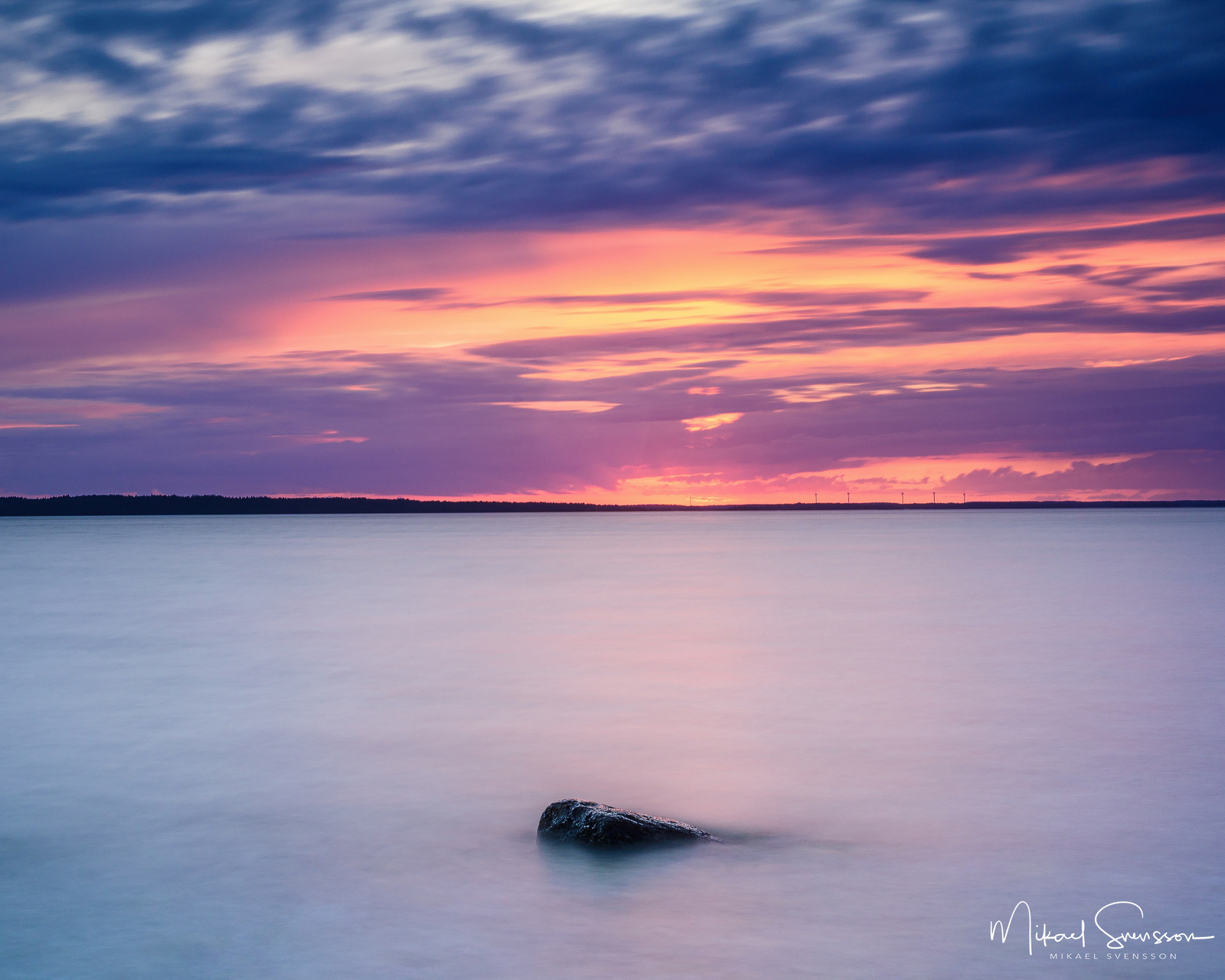 Solnedgång vid Ekerum, Öland.