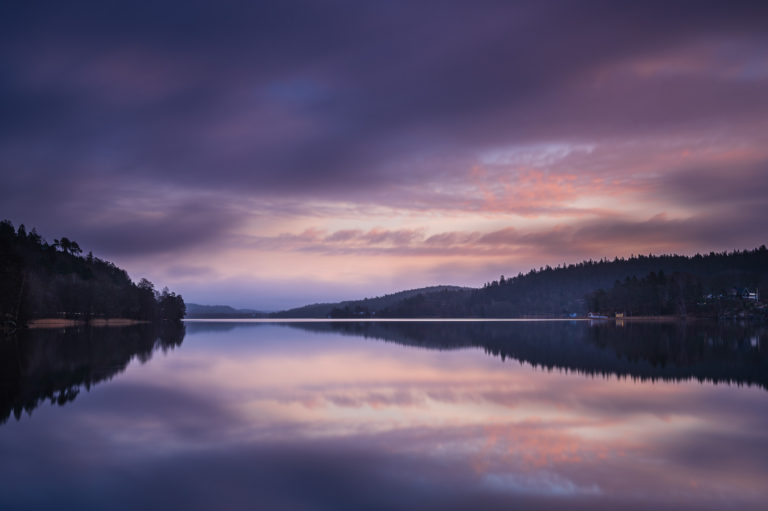 Gryning vid sjön Gröen, Härryda kommun