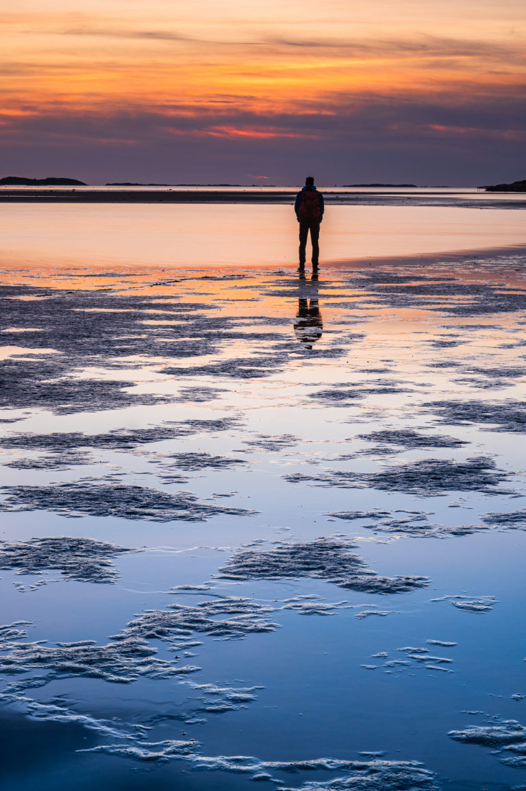 Solnedgång vid Brandshultsviken, Kungsbacka kommun.