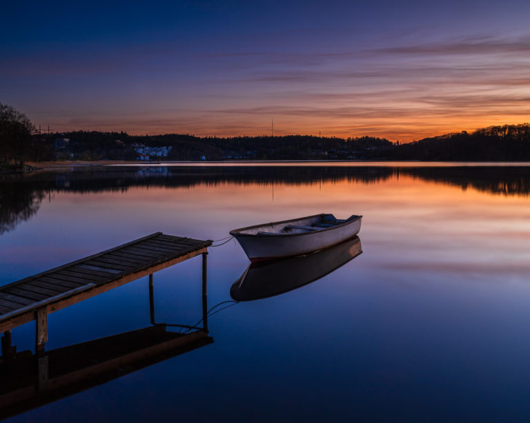 Gryning vid Stensjön, Mölndal.