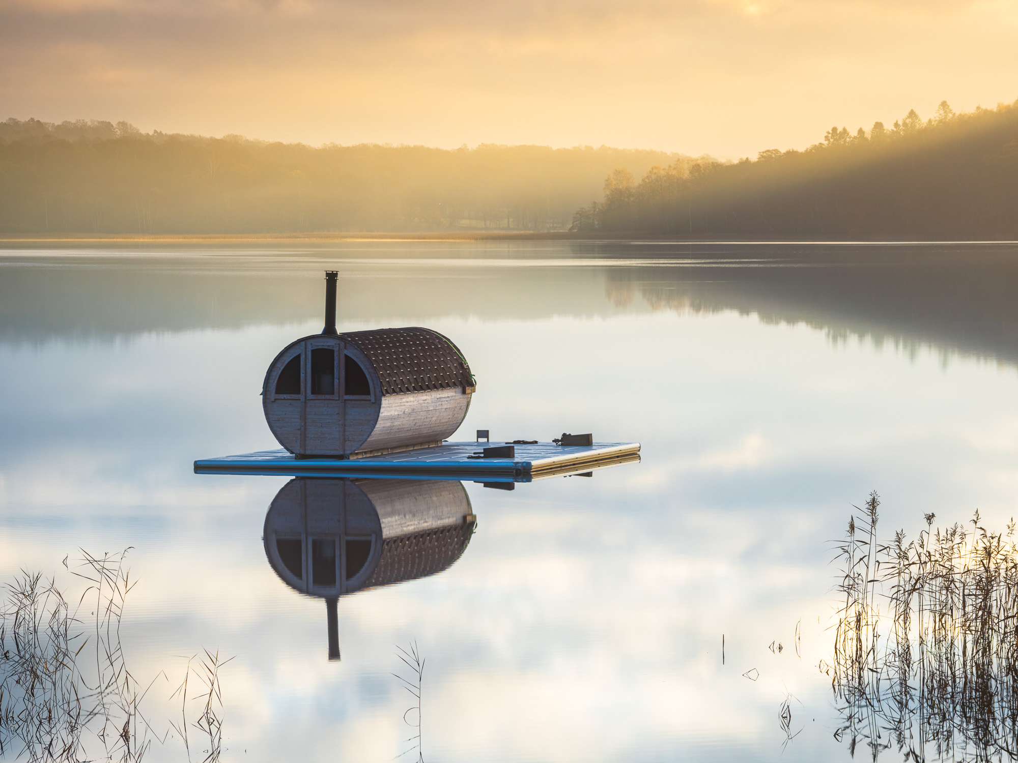 Bastuflotte på Rådasjön, Mölndal.