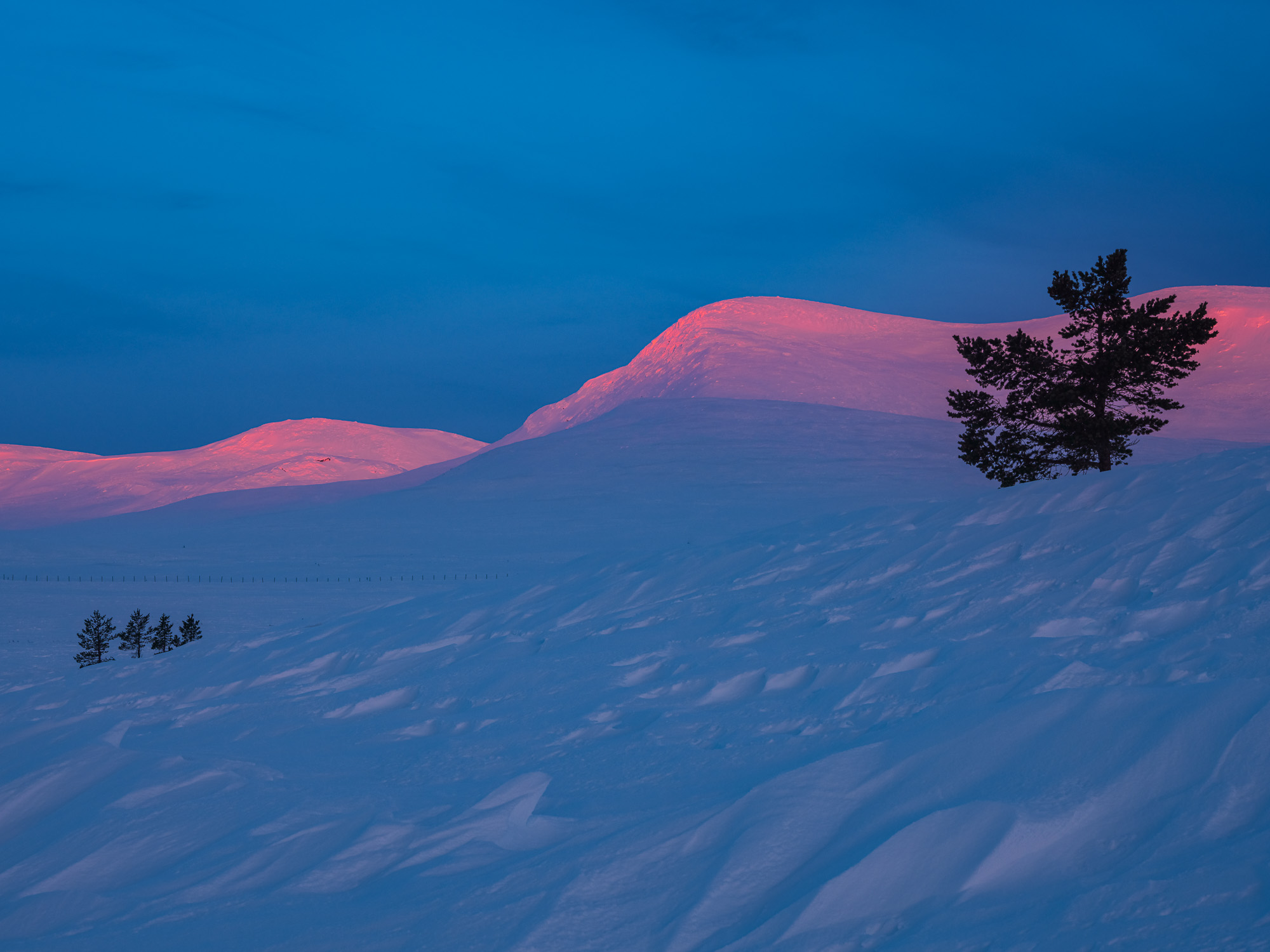Soluppgång vid Grövelsjöfjällen, Dalarna.