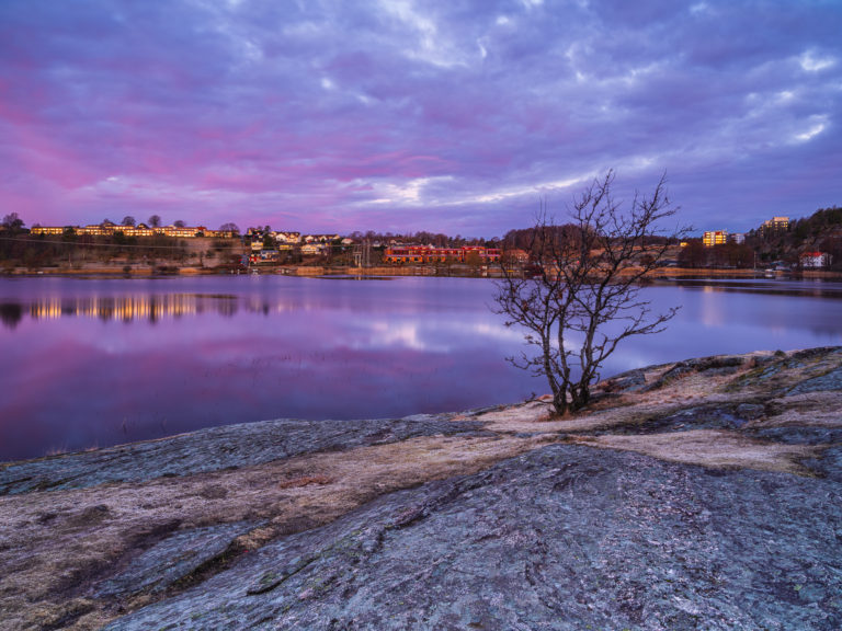 Soluppgång vid Stensjön, Mölndal