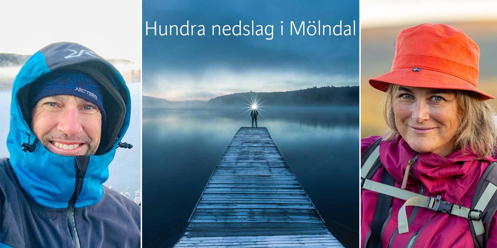 Mikael Svensson och Kristina Svensson jobbar med boken Hundra nedslag i Mölndal. Bild: Mikael Svensson