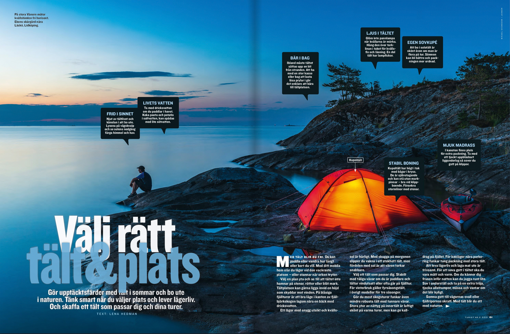 Bilduppslag i Turist nr 2 / 2021