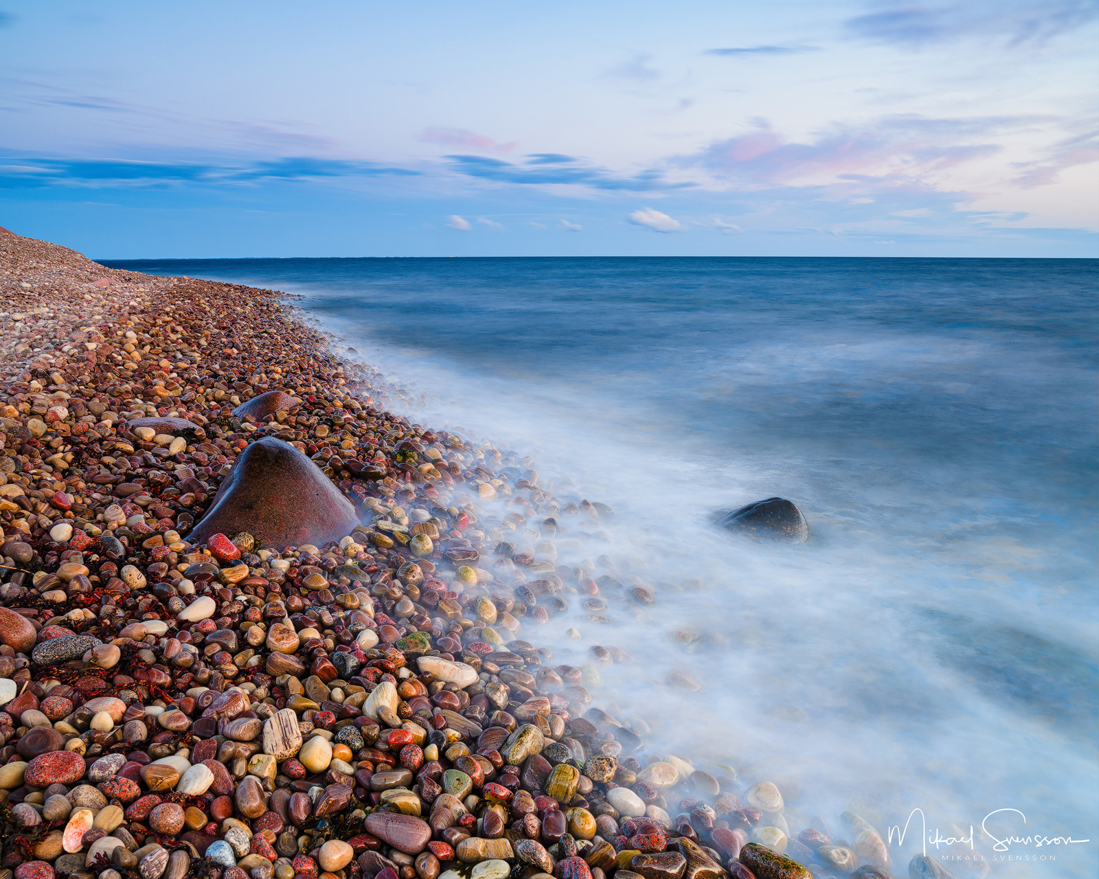 Kvällsljus vid Blå Jungfrun Nationalpark, Oskarshamn kommun