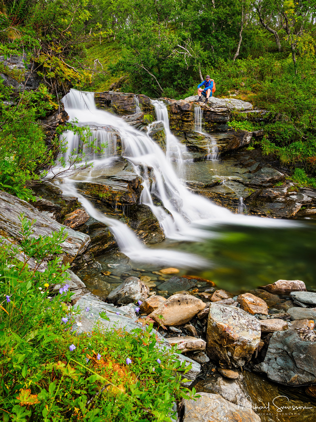 Vattenfall vid Sveån, Härjedalens kommun.