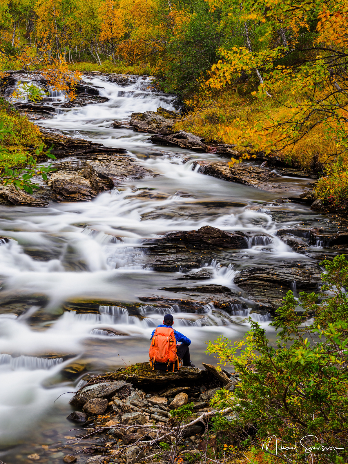 Vattenfall vid Tvärån, Härjedalen.