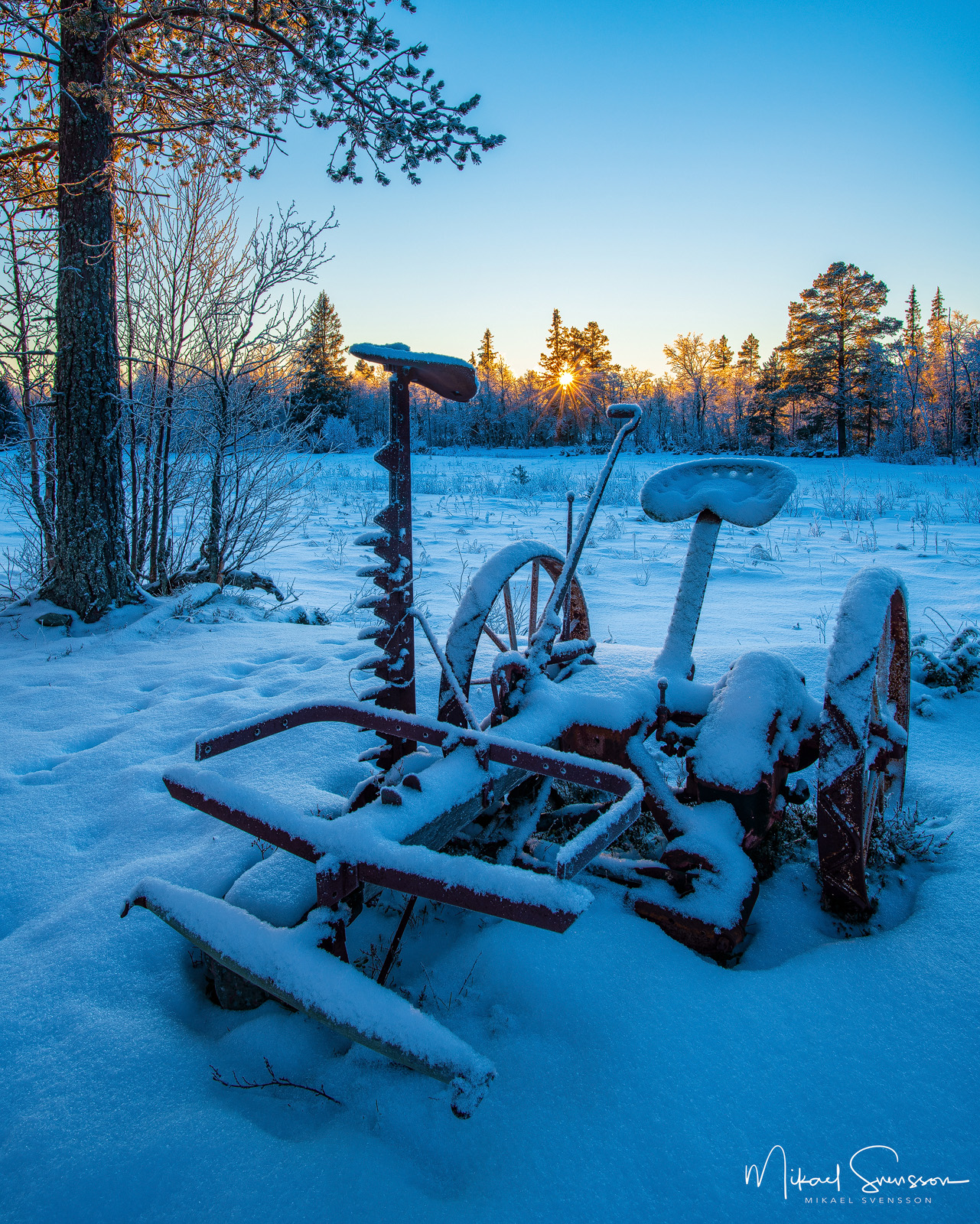 Slåttermaskin vid Storsätern, Dalarna.