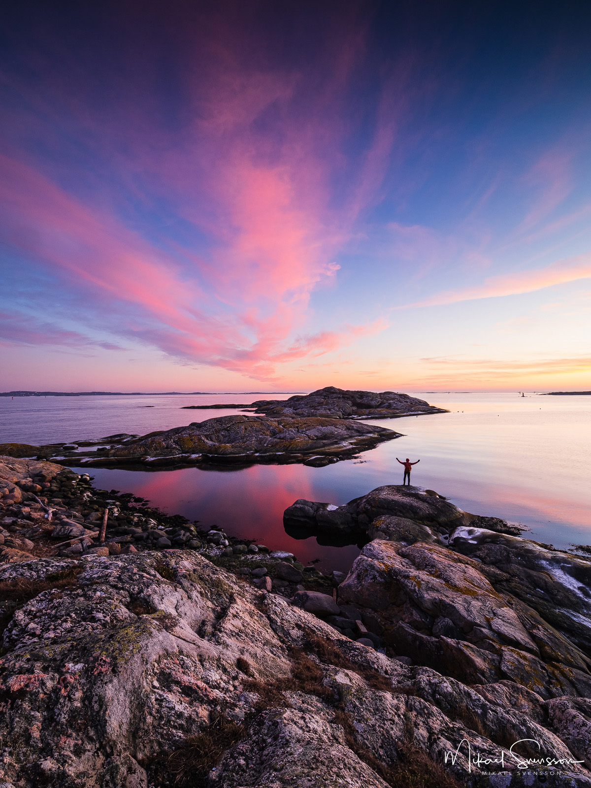 Solnedgång vid Långholmen, Torslanda.