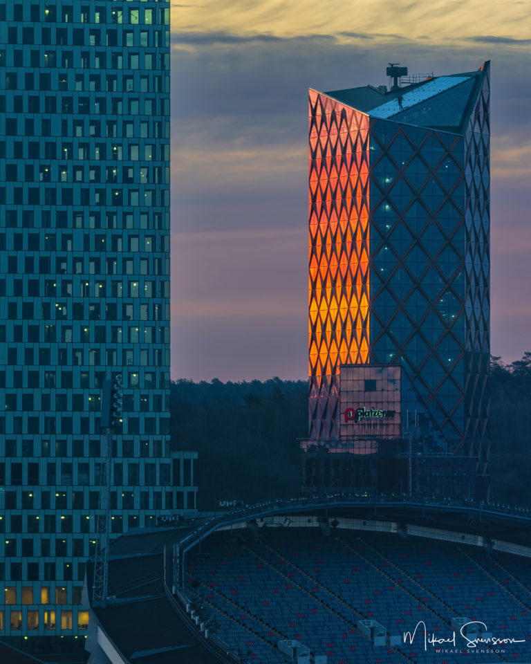 Soluppgång vid Kineum, Gårda.