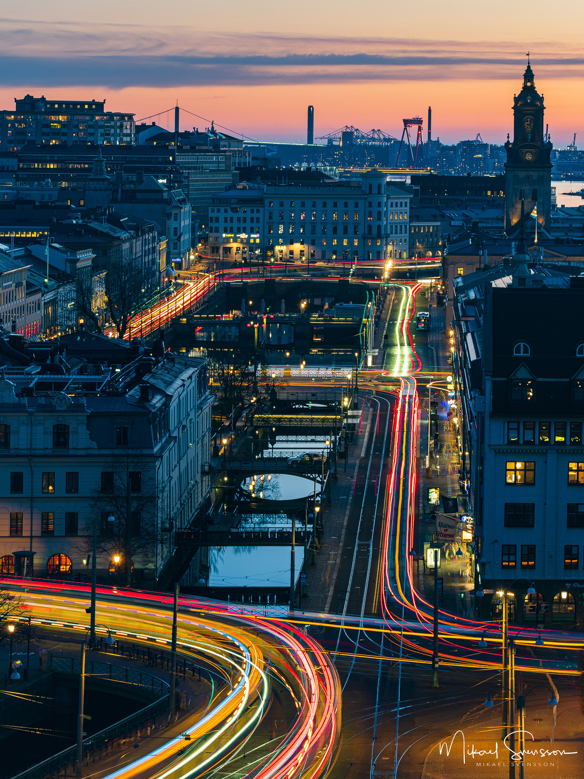 Göteborg i kvällsljus