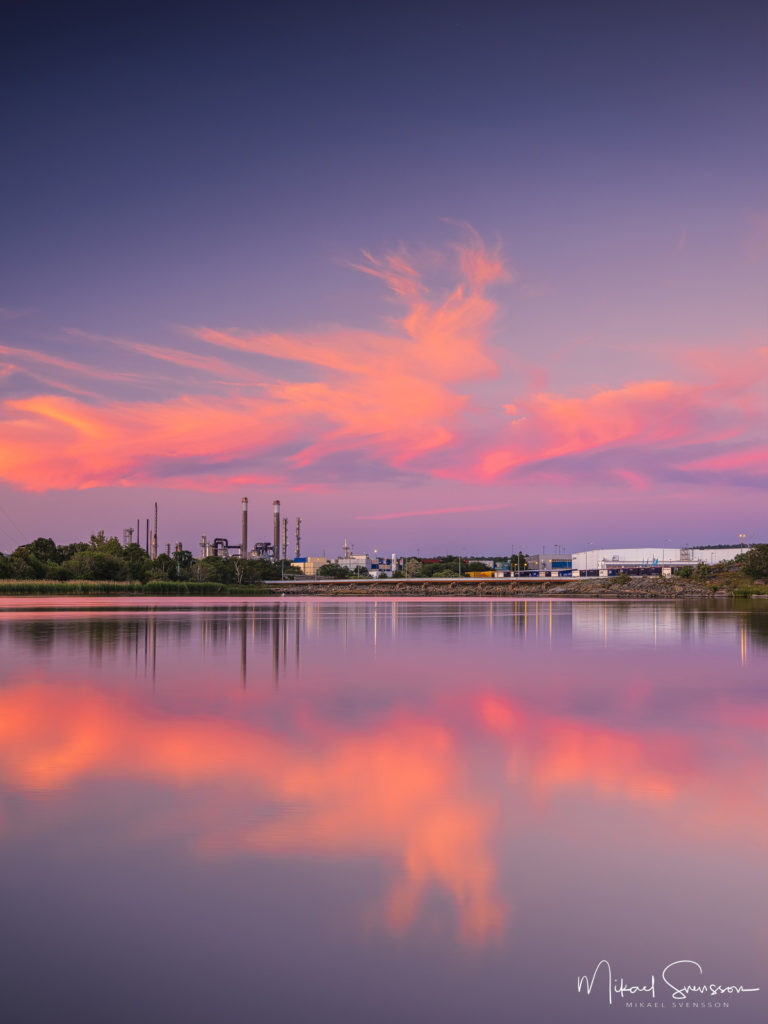 Solnedgång vid Södskärslagunen, Arendal.