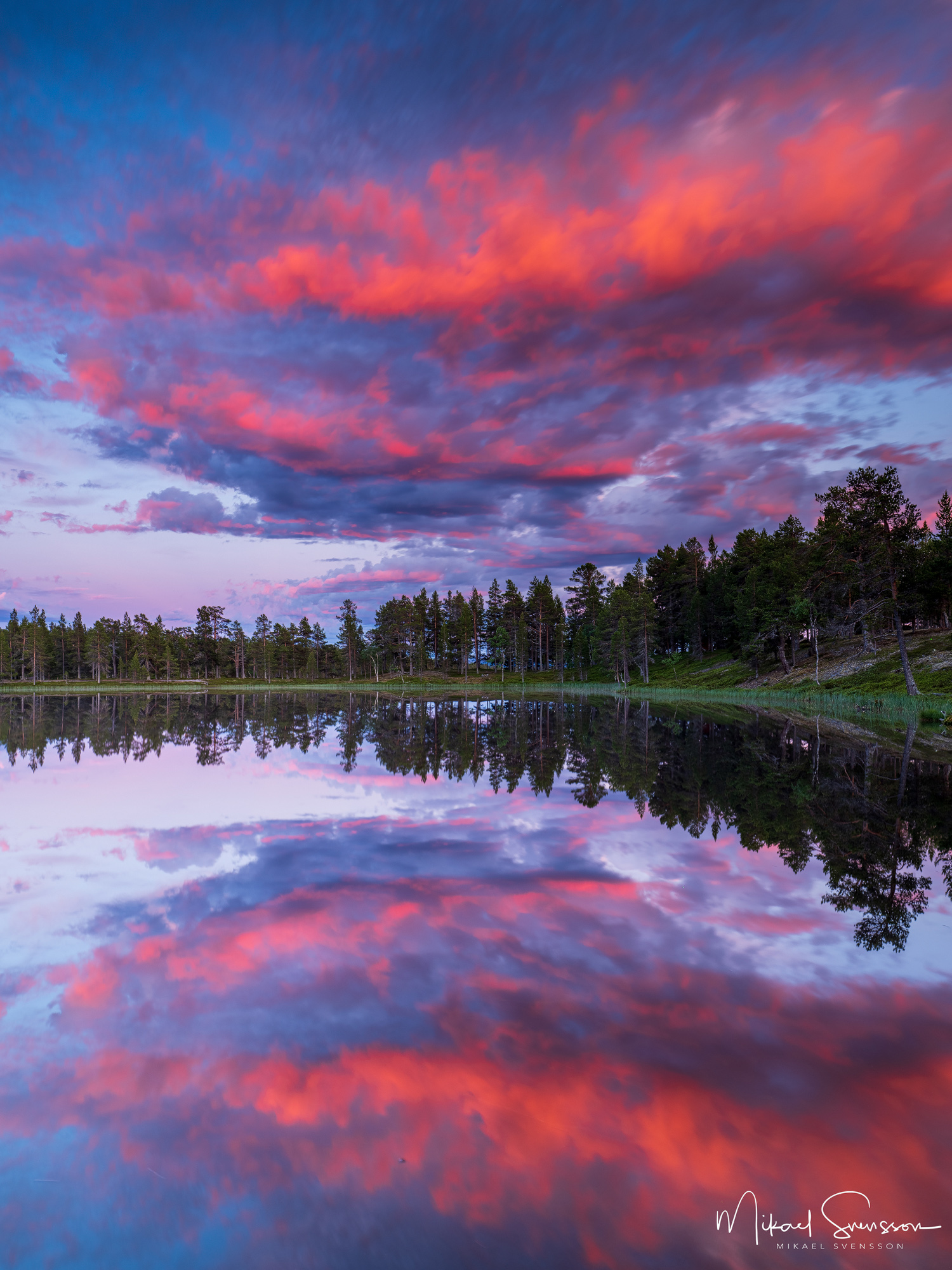 Solnedgång vid Skinnarodden, Norge.