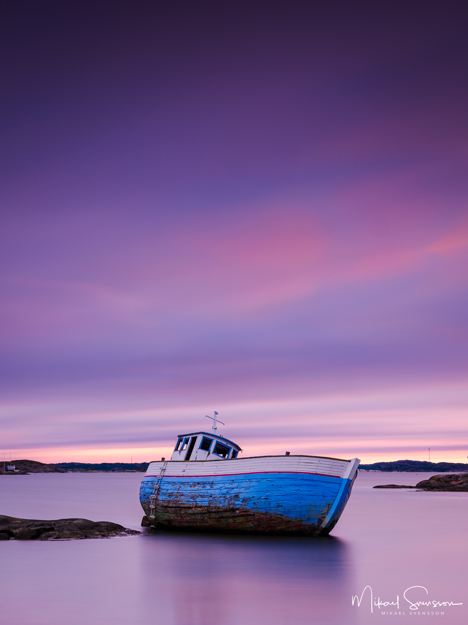 Skepp på grund utanför Björlanda, Hisingen.