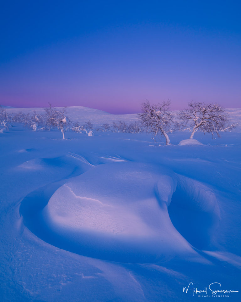 Snöformation på vinterfjället. Långfjället, Grövelsjöfjällen.