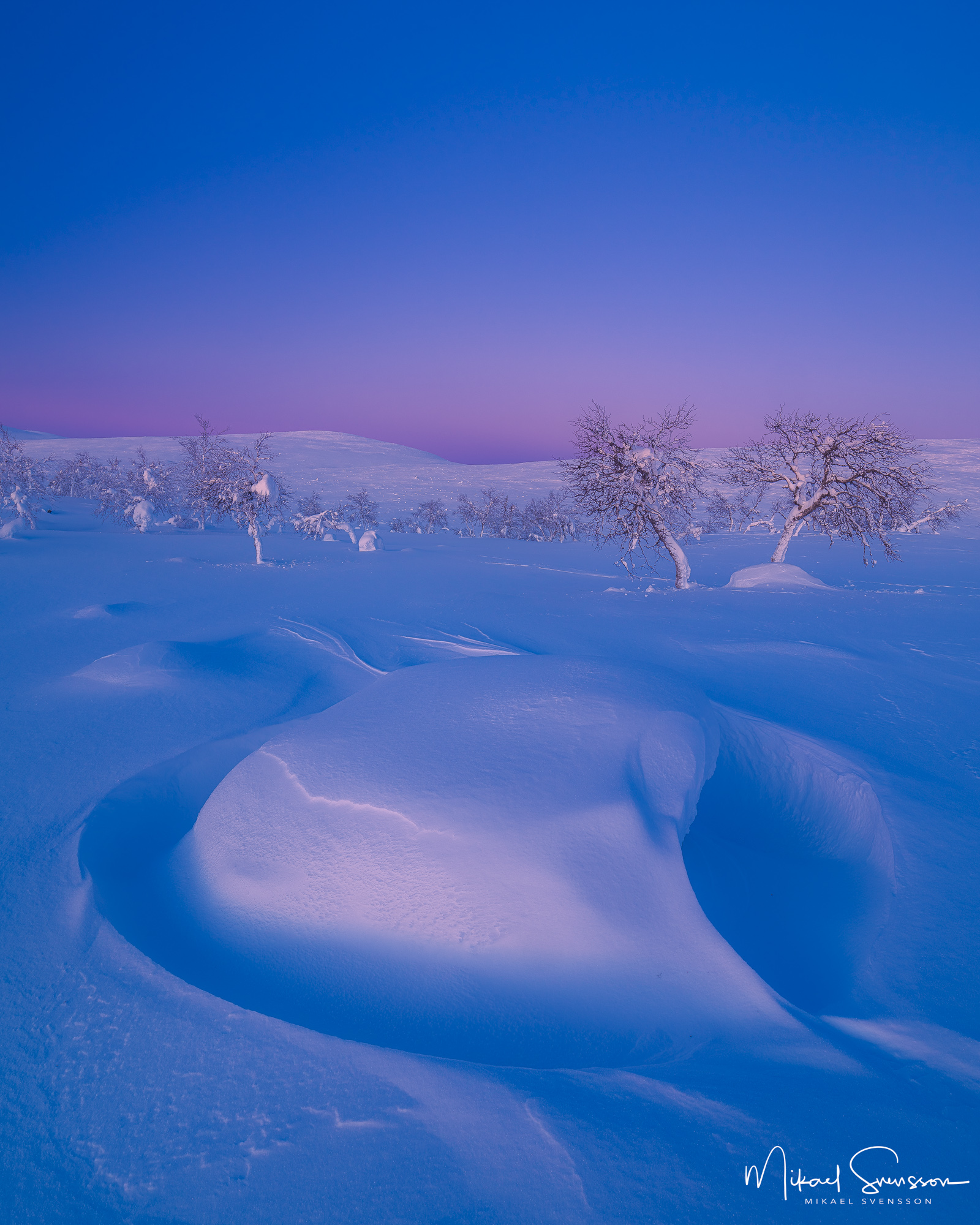 Snöformation på vinterfjället. Långfjället, Grövelsjöfjällen.