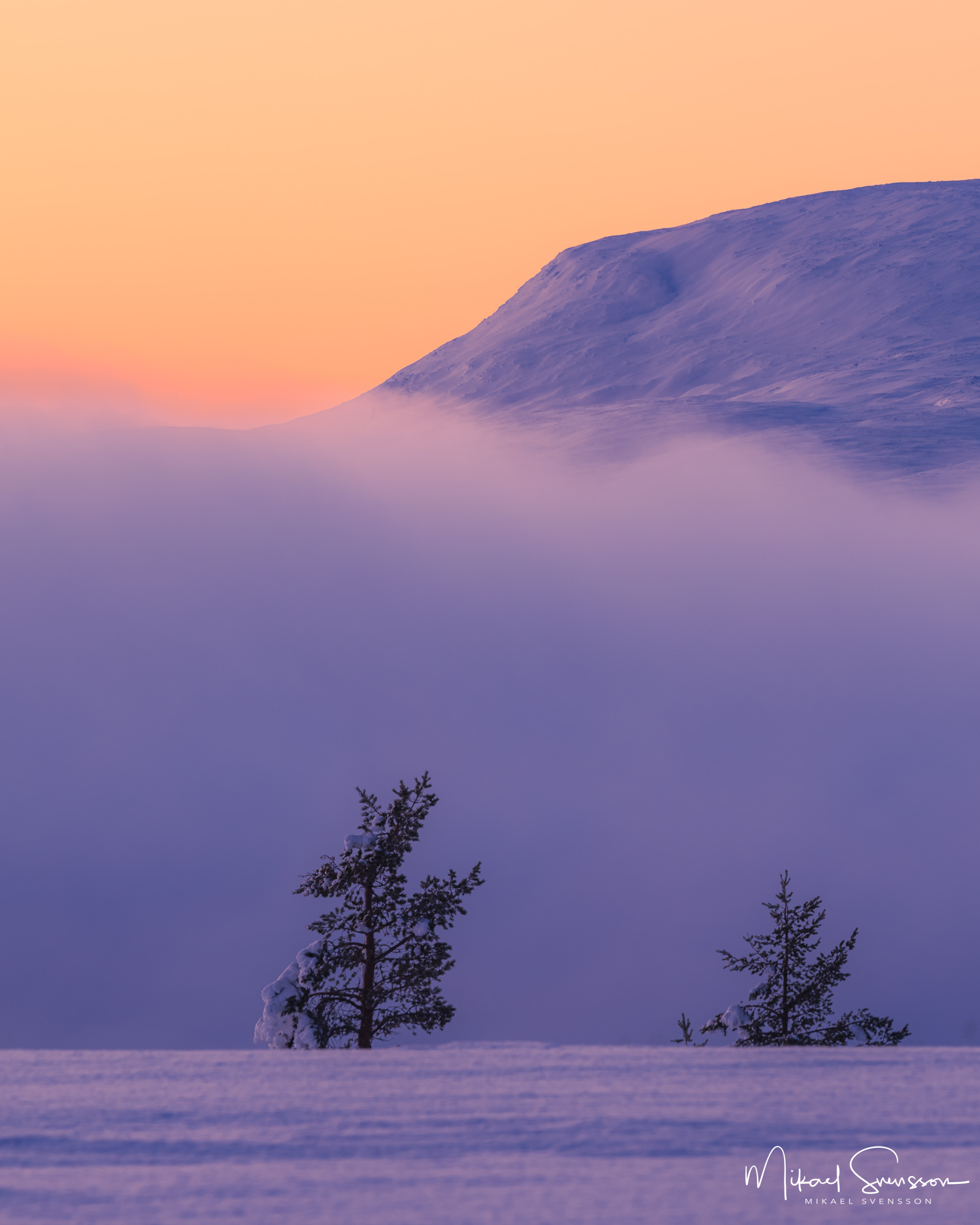 Vinterlandskap i Grövelsjöfjällen.