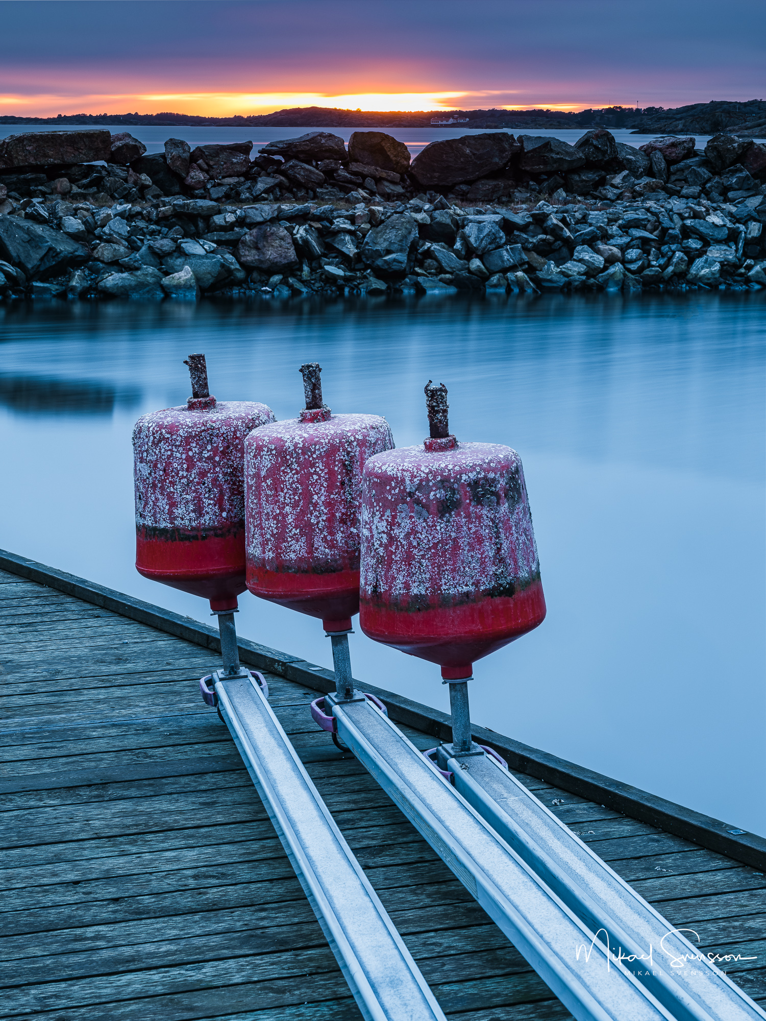 Solnedgång vid Hällsvik, Hisingen.