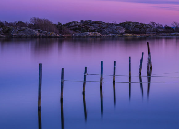Solnedgång vid Sandvik, Hisingen, Göteborg.
