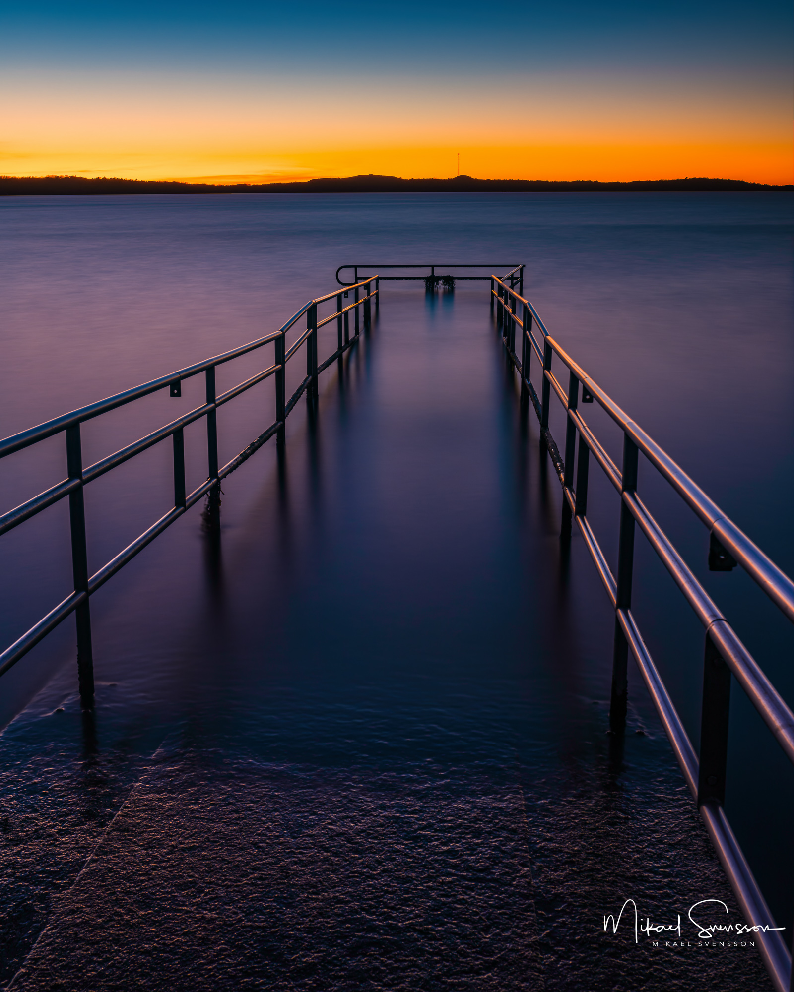 Solnedgång vid Sillvik, Hisingen.