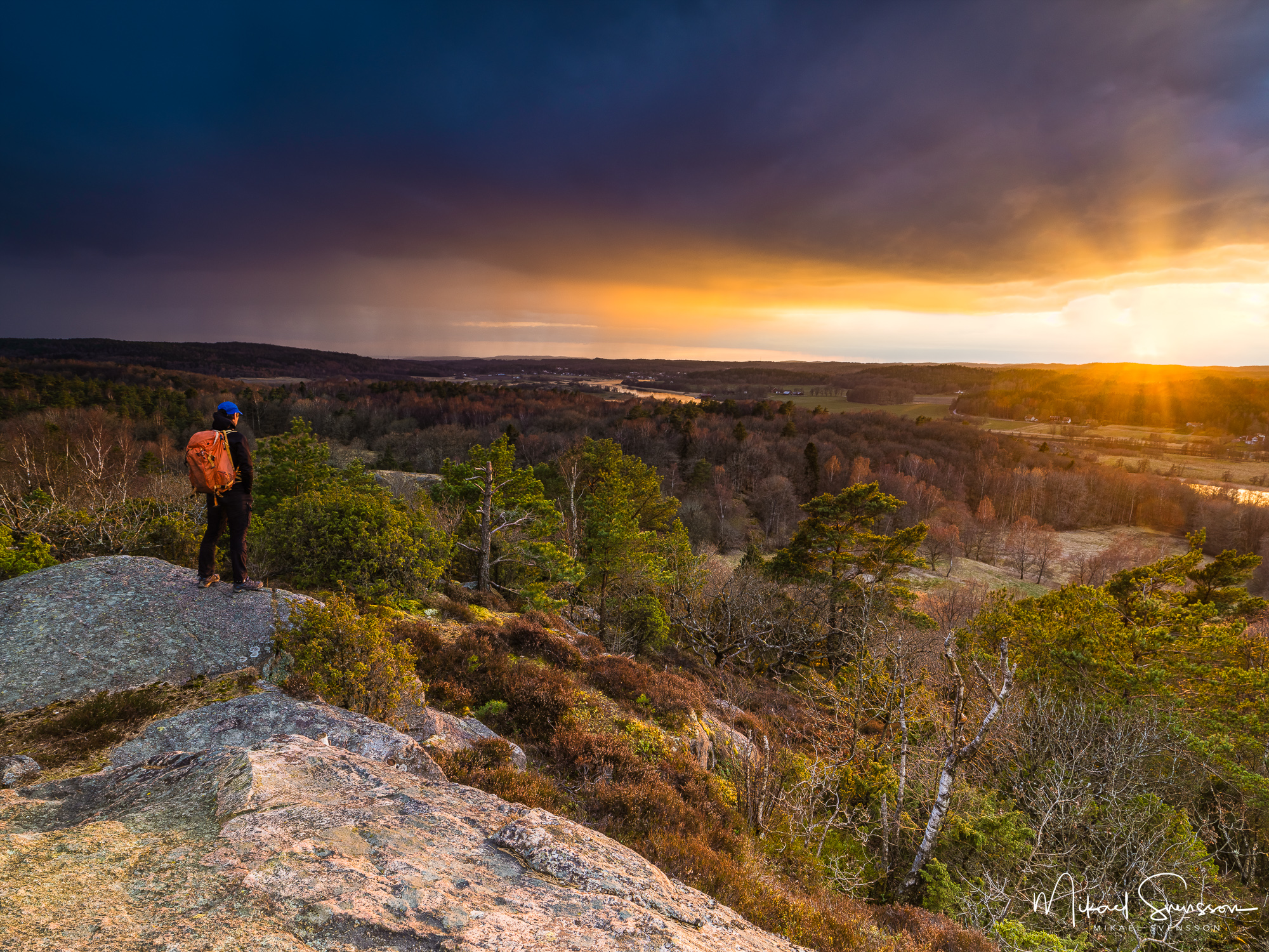 Utsiktsplats i naturreservatet Göddered-Hakered, Hisingen.