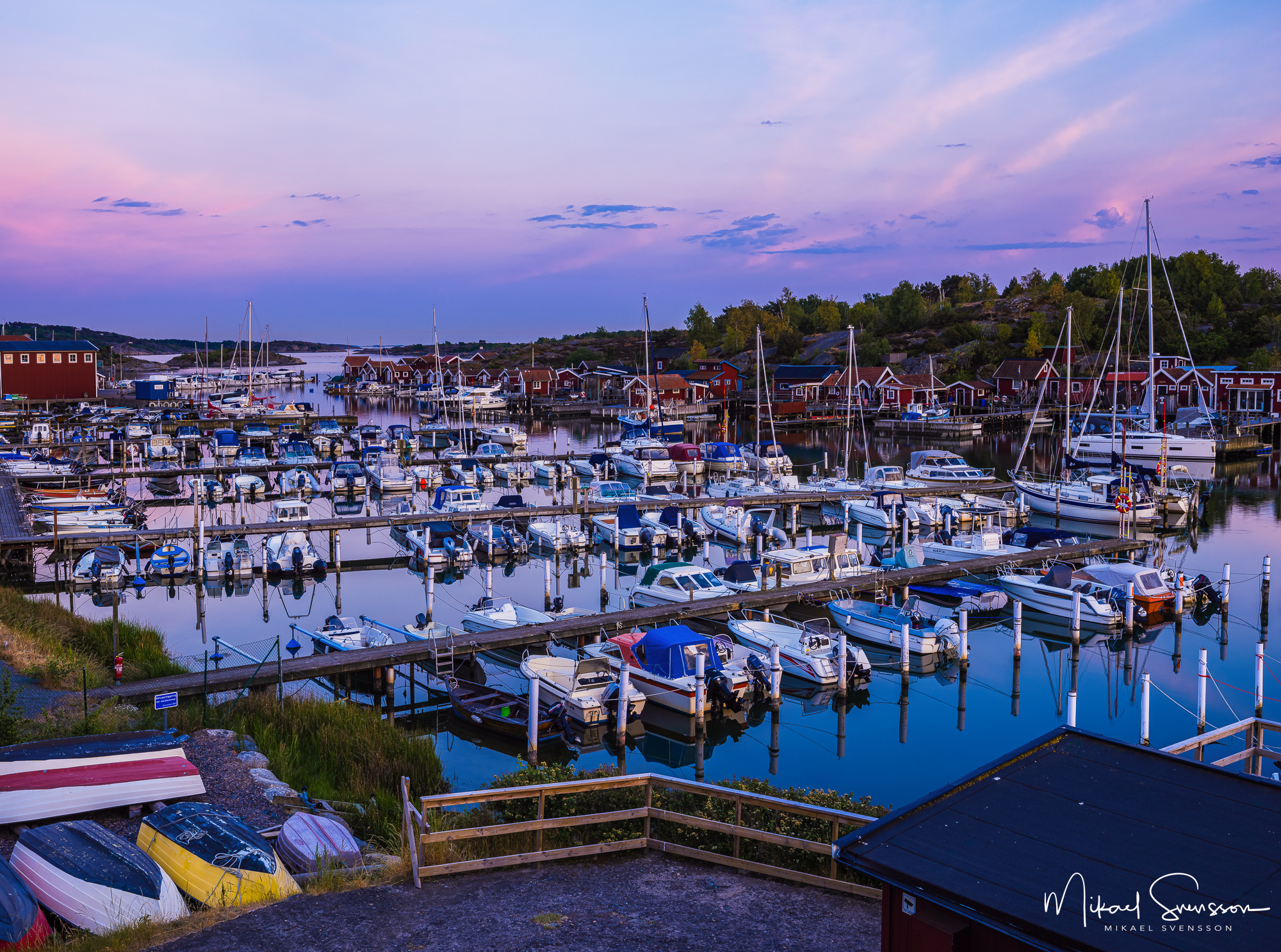 Småbåtshamn vid Önnered, Göteborg.