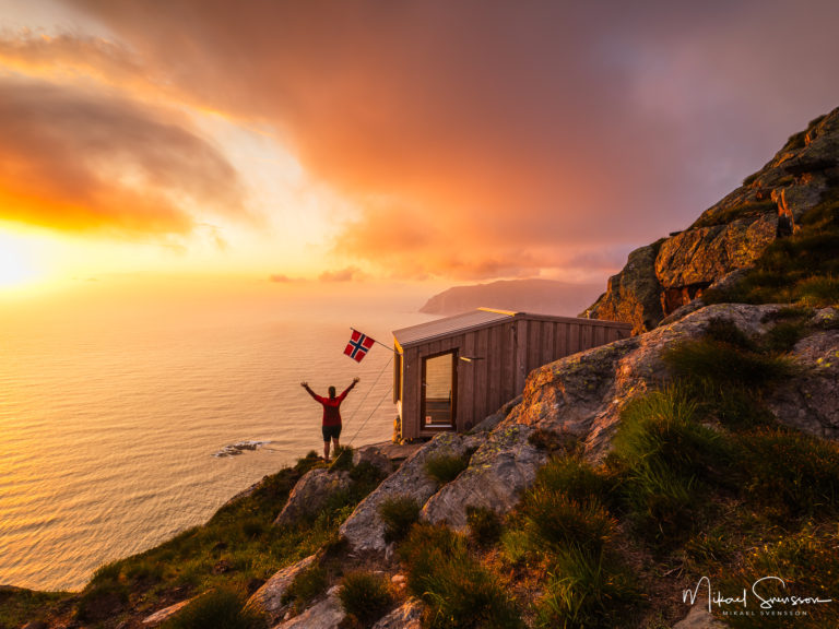 Utsikt från Dosabu stormjakthytte, Vestland fylke, Norge
