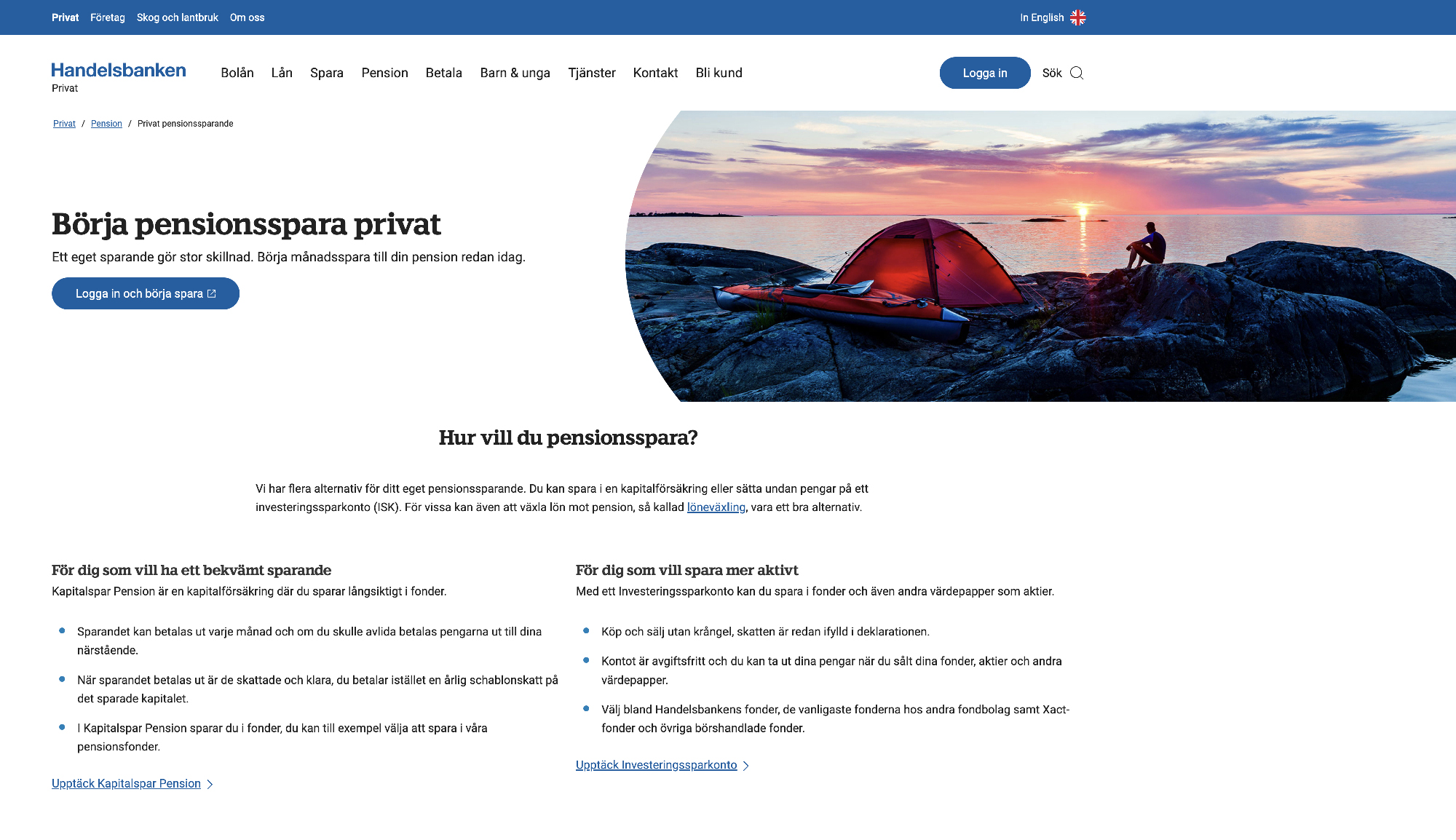 Börja pensionsspara privat. Ett eget sparande gör stor skillnad. Börja månadsspara till din pension redan idag.