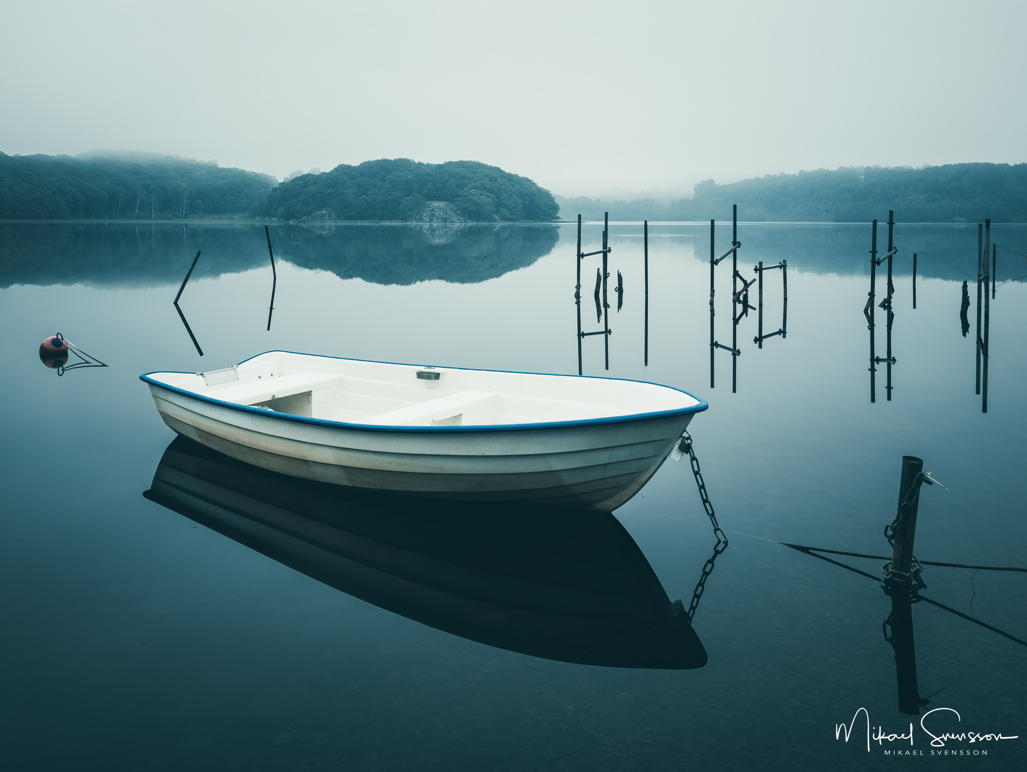 Båt i Stensjön, Mölndal.