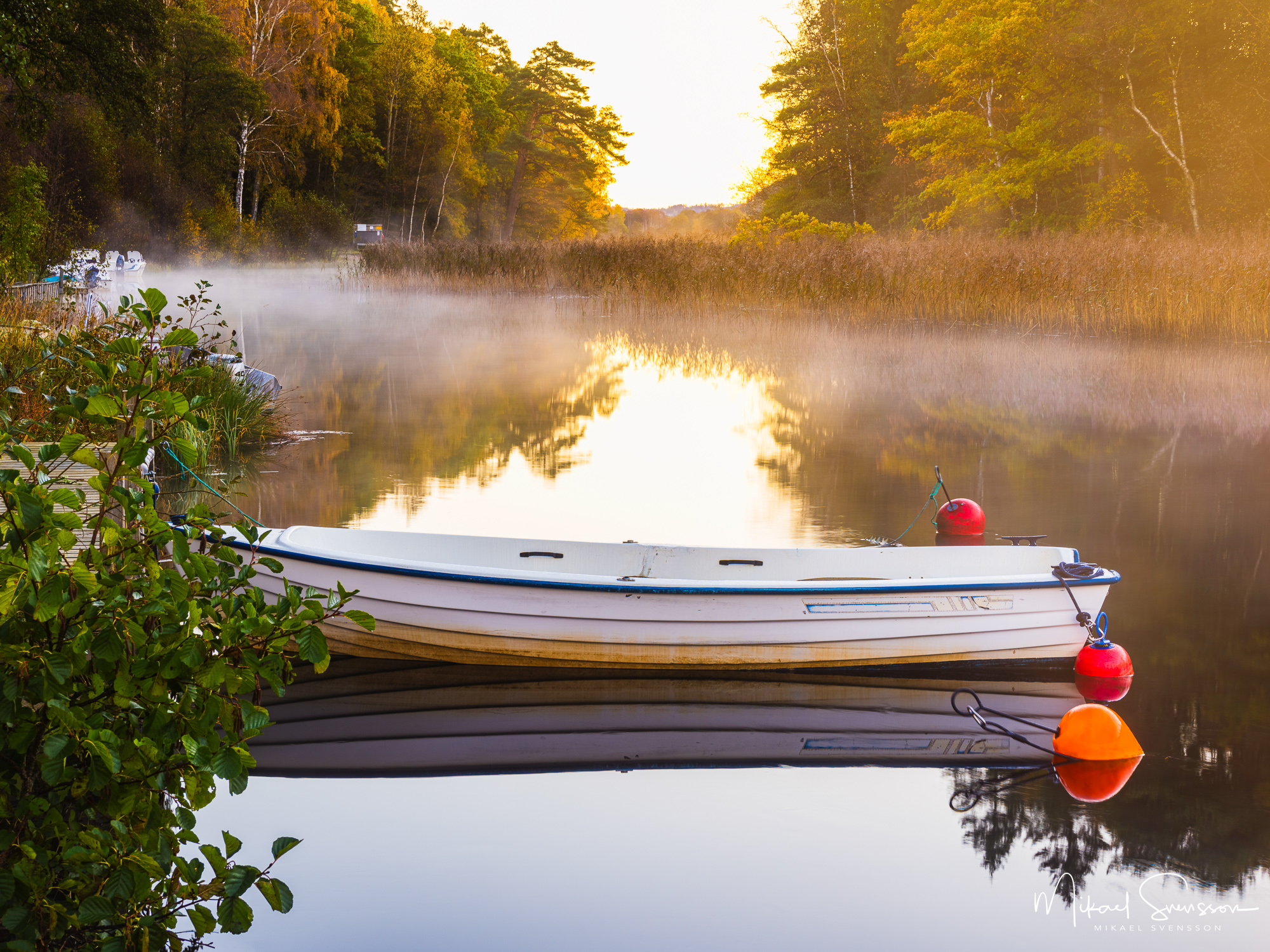 Båt i Landvettersjön, Mölnlycke.
