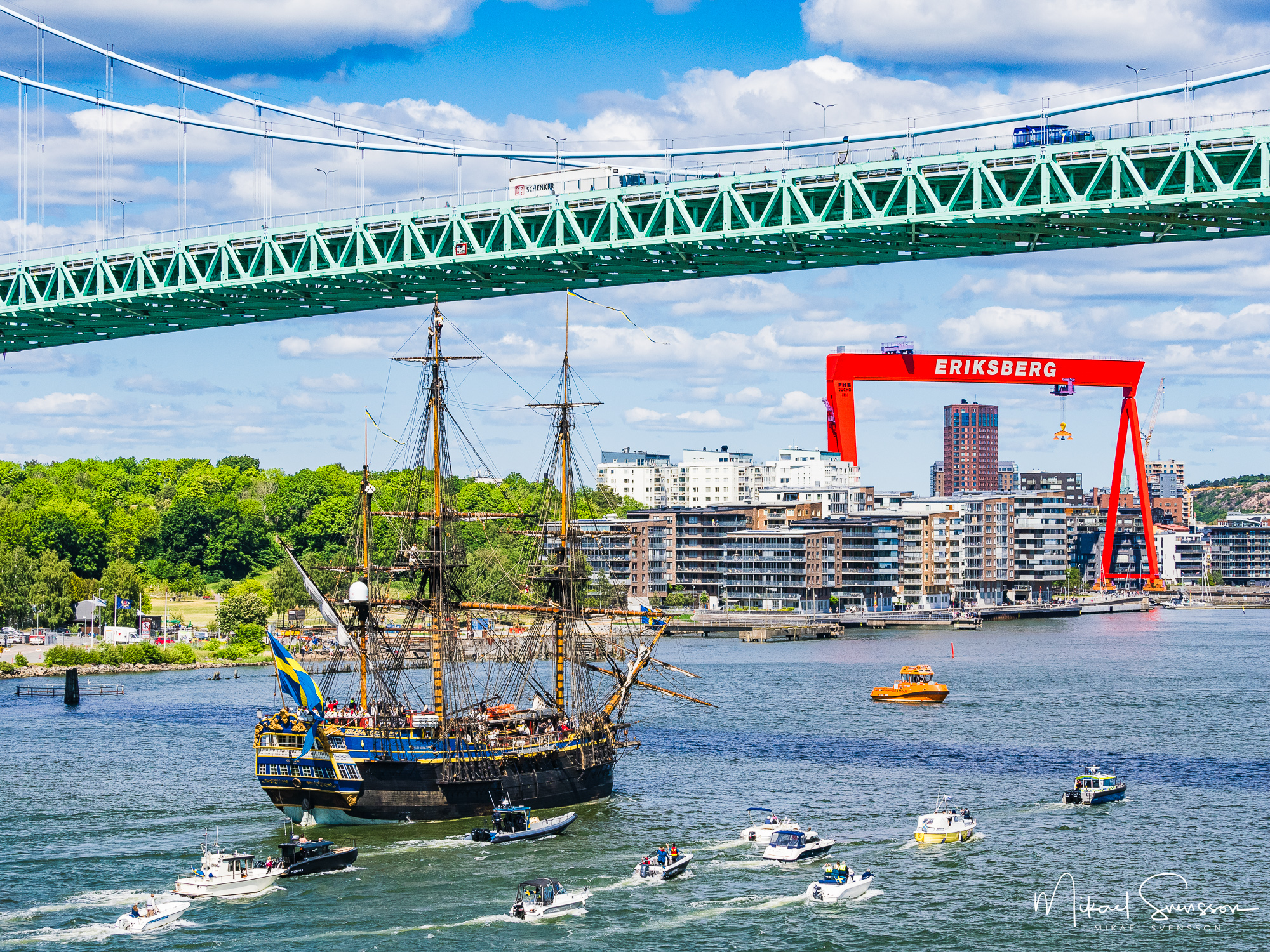 Ostindiefararen Götheborg anländer till sin hemmahamn den 2 juni 2023.