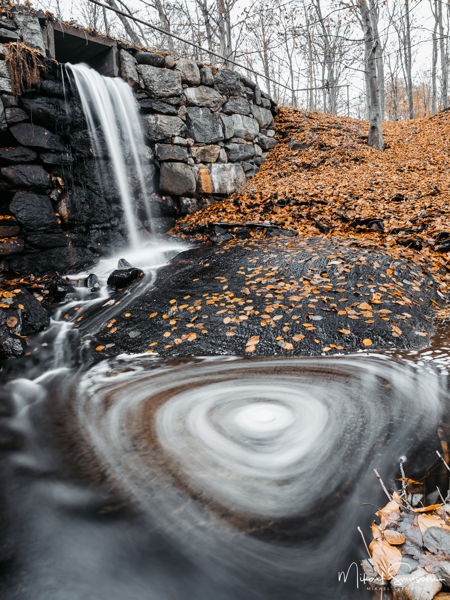Vattenfall vid Svejserdalen, Mölndal.