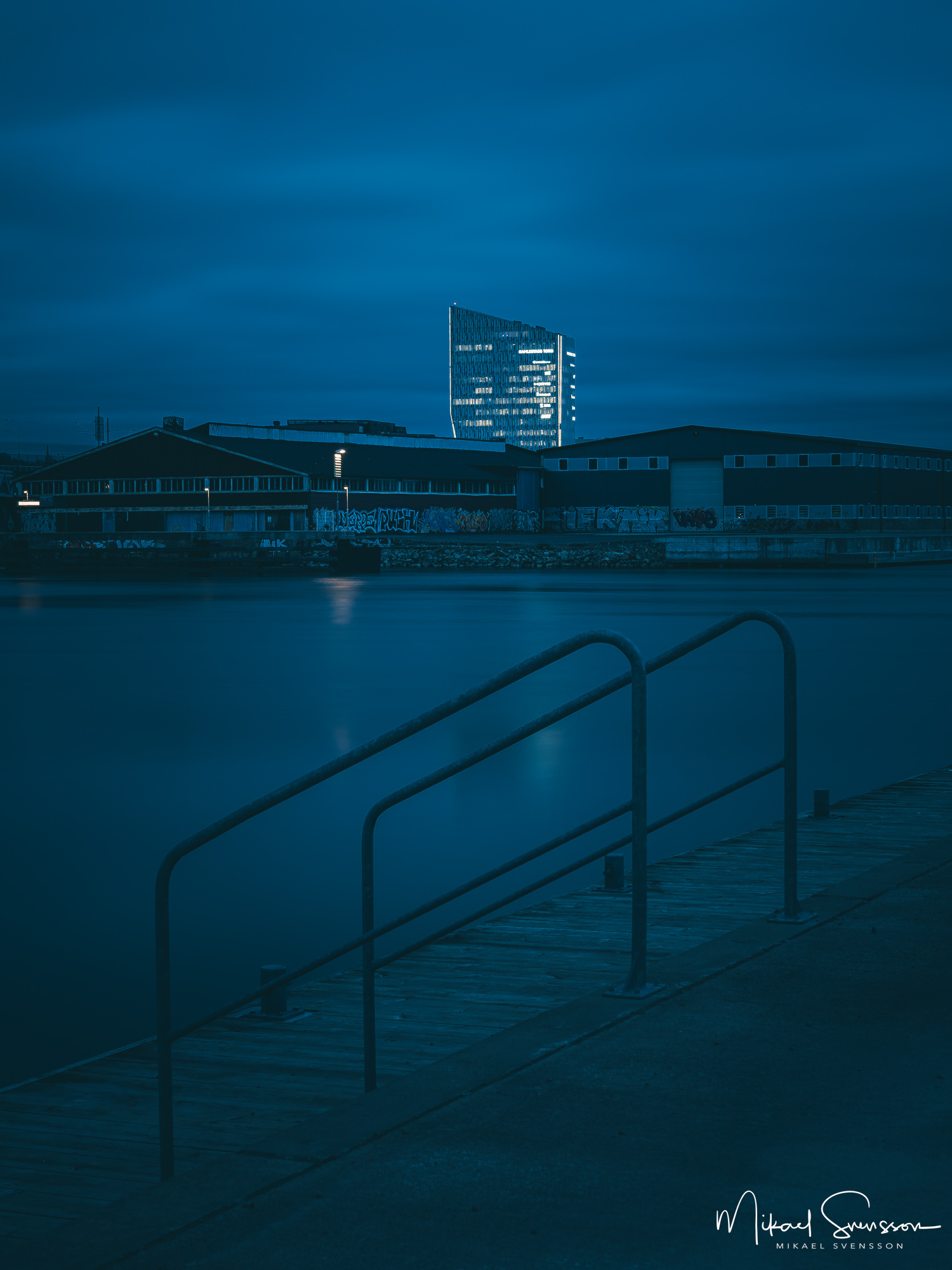 Skymning vid Göta Älv, Marieholm, Göteborg. Foto: Mikael Svensson