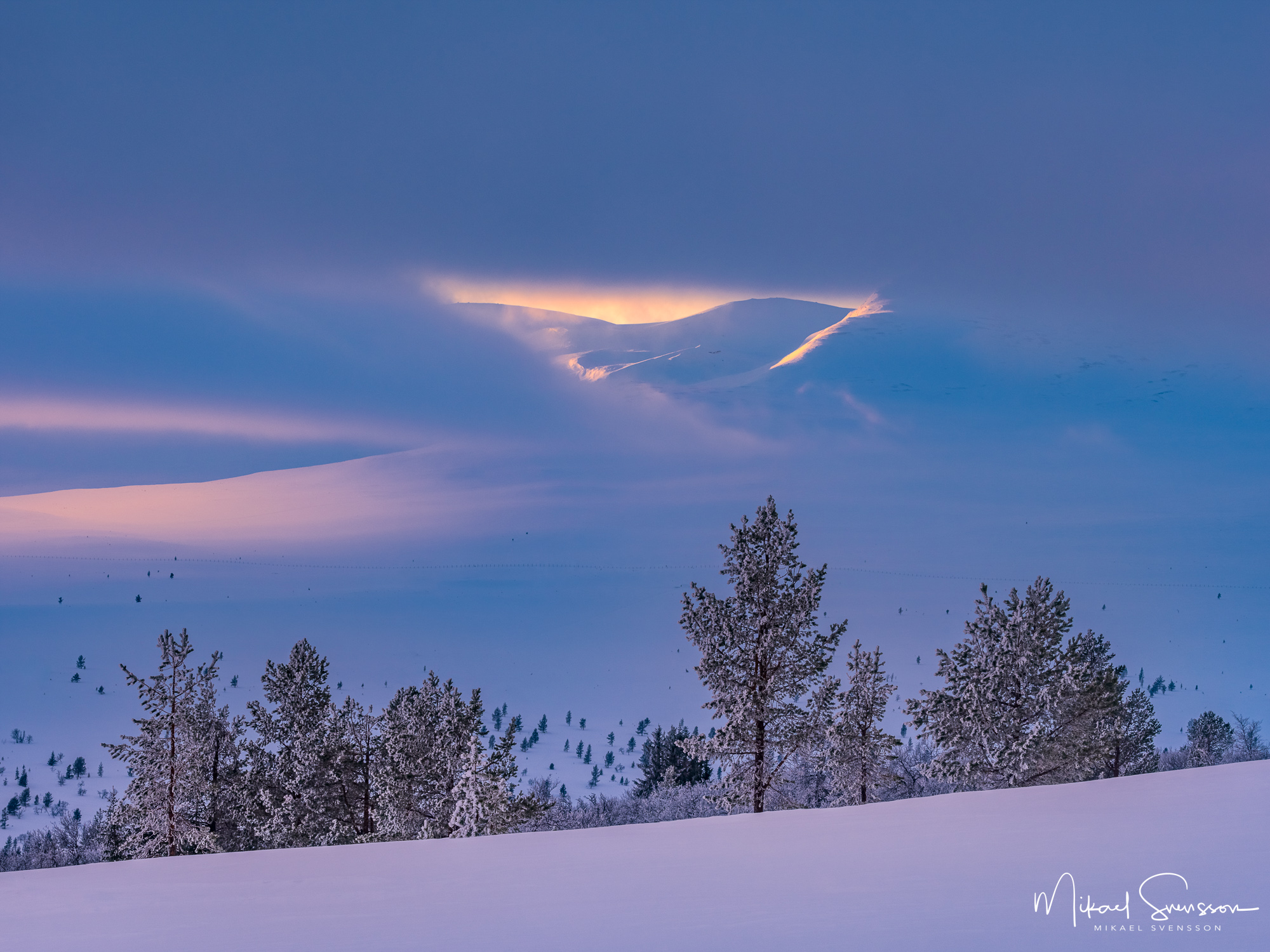 Grövelsjöfjällen i vinterskrud. Foto: Mikael Svensson