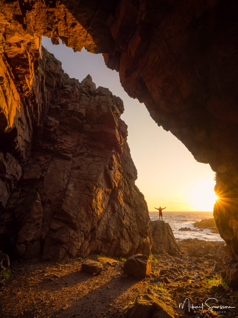 Grotta vid Kullaberg, Höganäs kommun, Skåne.