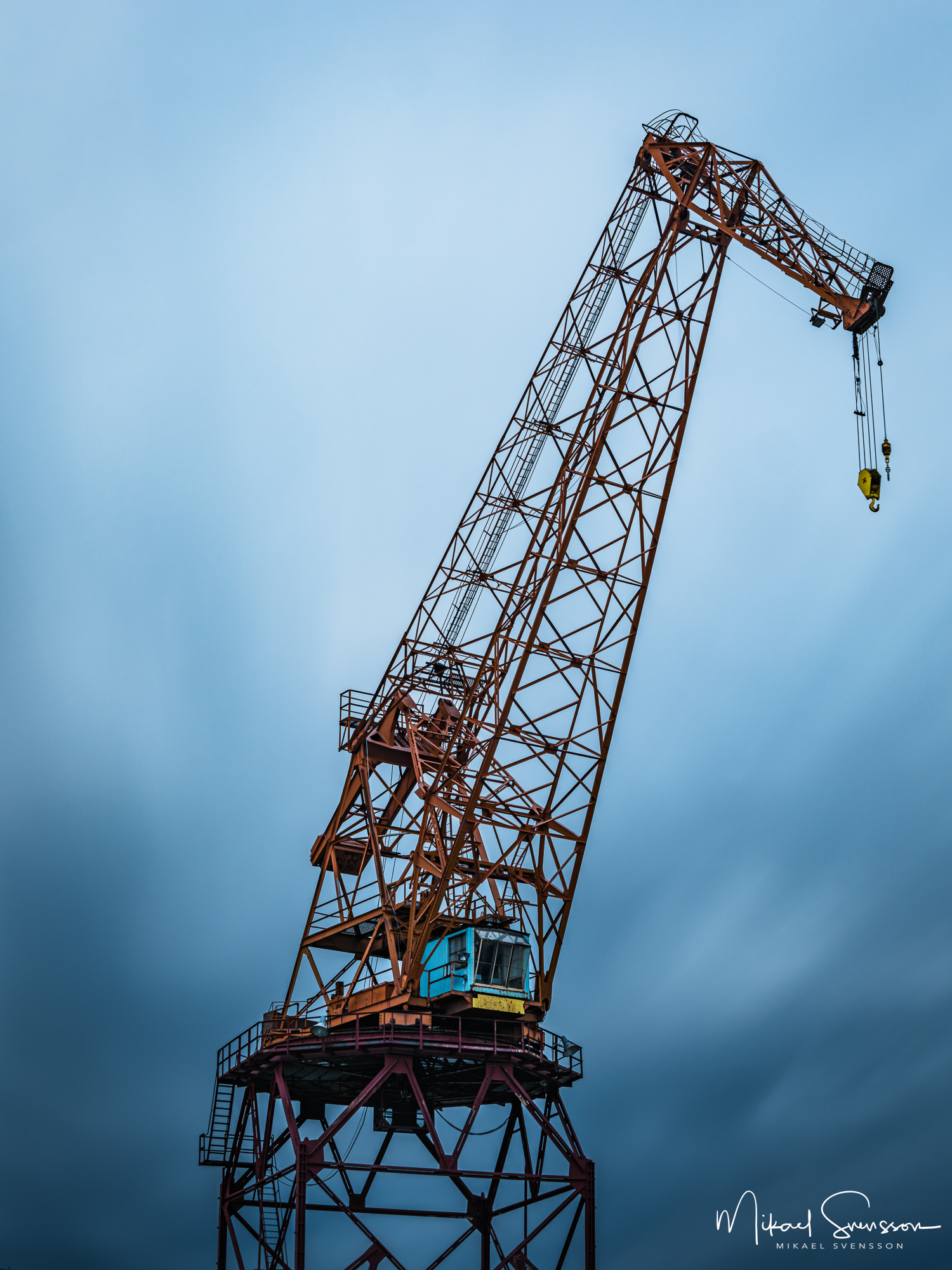 Kranen är den enda kvarvarande av de fyra kranar som företaget AB Landsverk år 1947 tillverkade för Götaverken